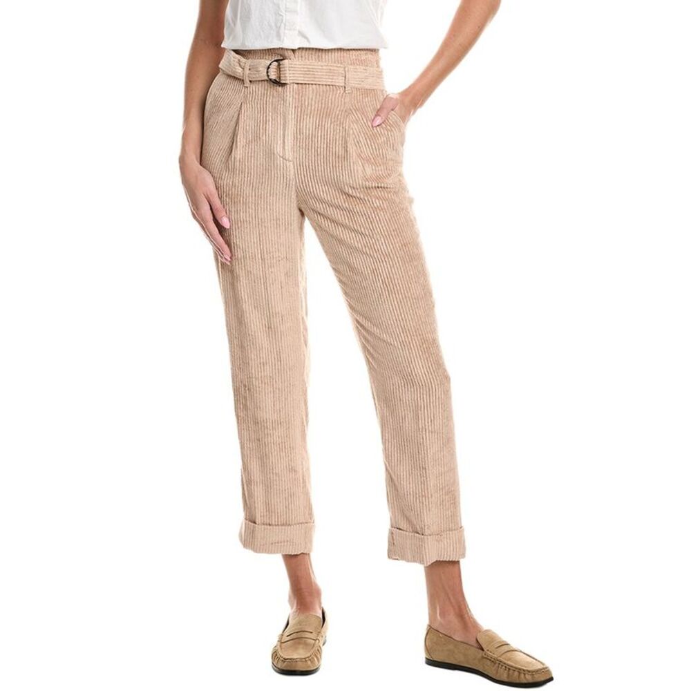 Peserico Womens Corduroy Pant, Brown